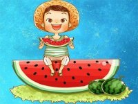 Watermelon and Drinks Puzzle Online Game