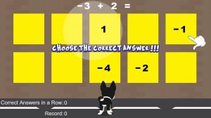 Math Dog Integer Addition Online Game