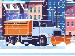 Snow Plow Trucks Jigsaw Puzzle Game