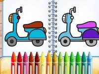 Cute Bike Coloring Book Online Game