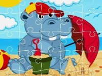Hippo Jigsaw Puzzle Game